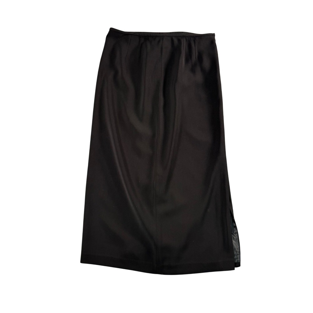Kasper Black Midi Skirt Side Slit‎ Y2K Dark Academia Capsule Size 10